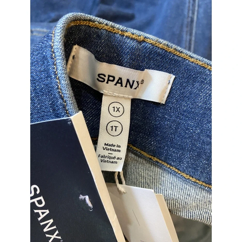 Spanx Denim Flare Auth Blue Jean's Womens Size 1X XL Pull On New! NWT 21164R